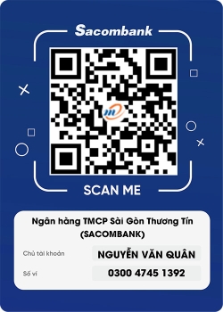 Thanh toán nạp tiền gia hạn K+ qua tài khoản ngân hàng SACOMBANK